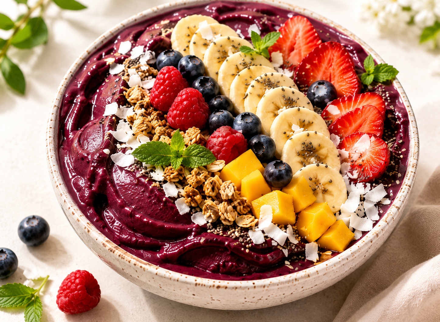 Açai bowl glacé plein de bienfaits 
