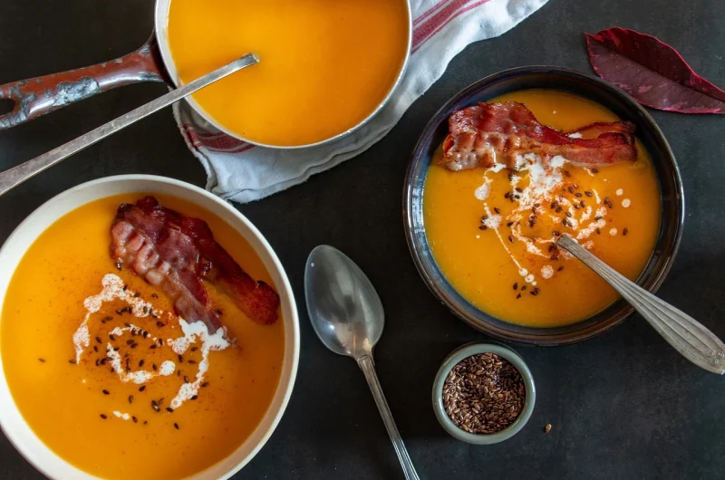 Soupe de courge butternut et coco