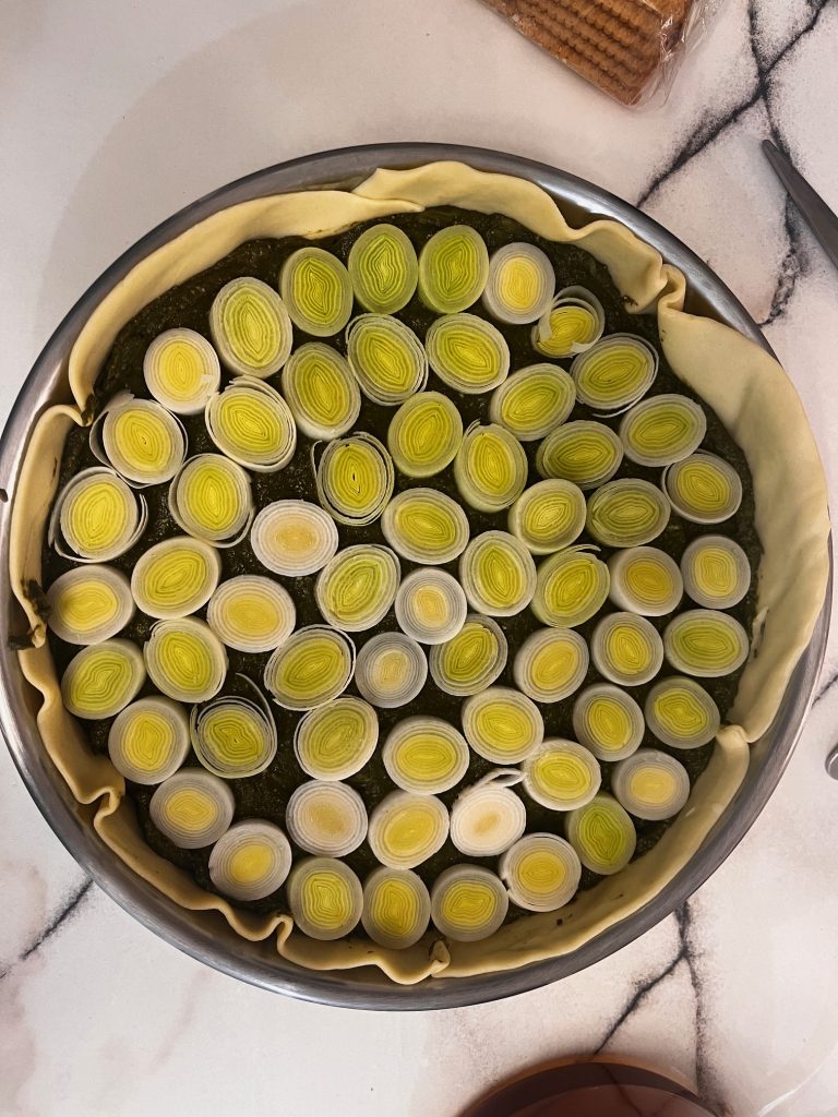 tarte aux poireaux et épinards facile