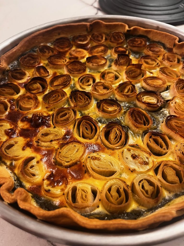 recette de tarte aux poireaux et épinards facile