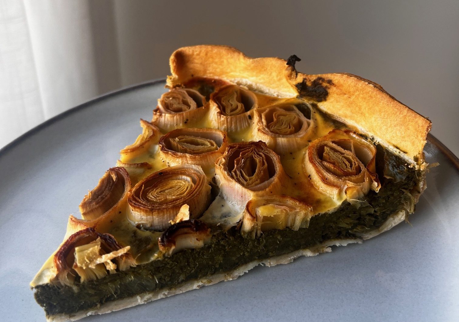 Tarte aux poireaux et épinards 