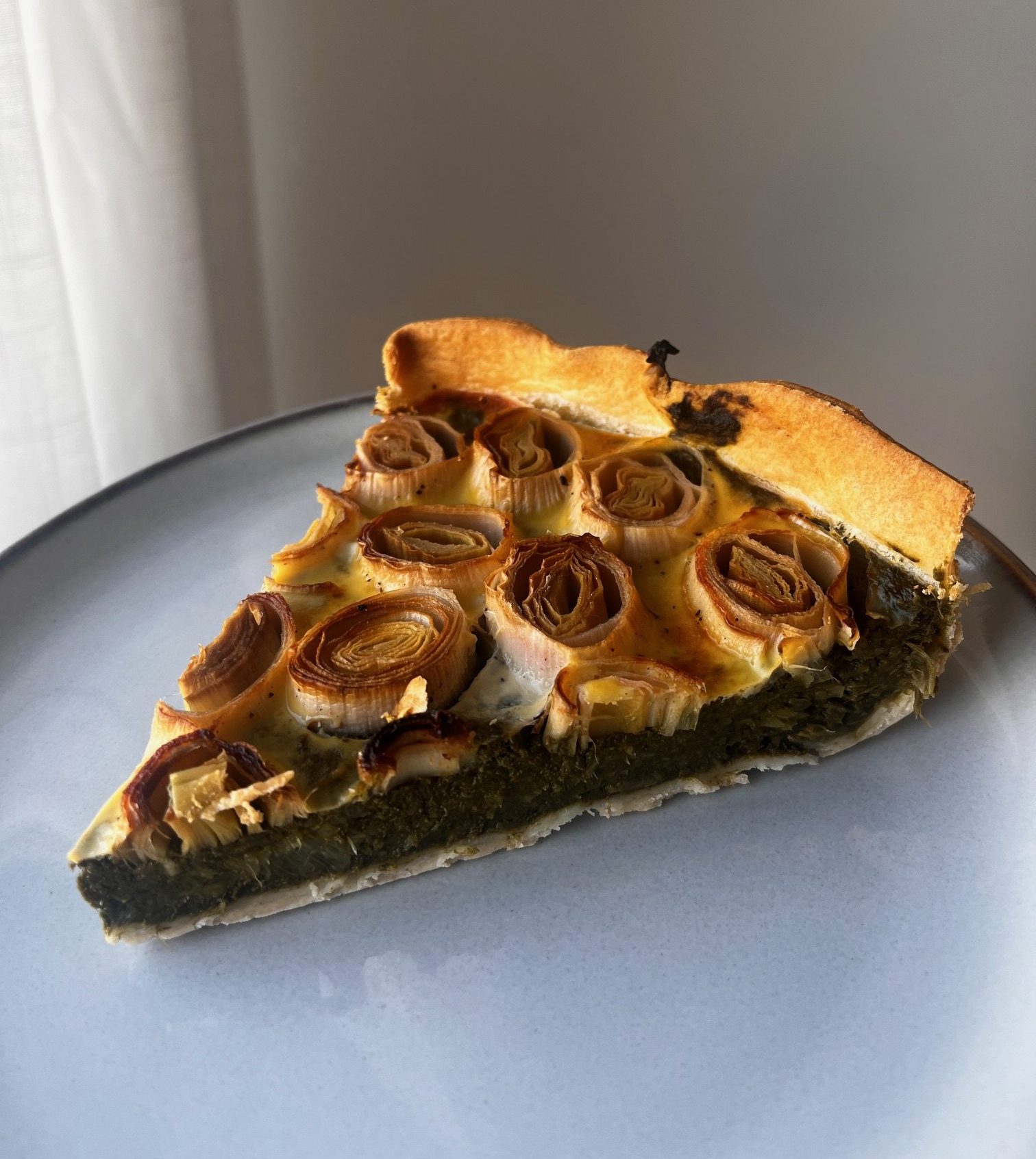 Tarte aux poireaux et épinards