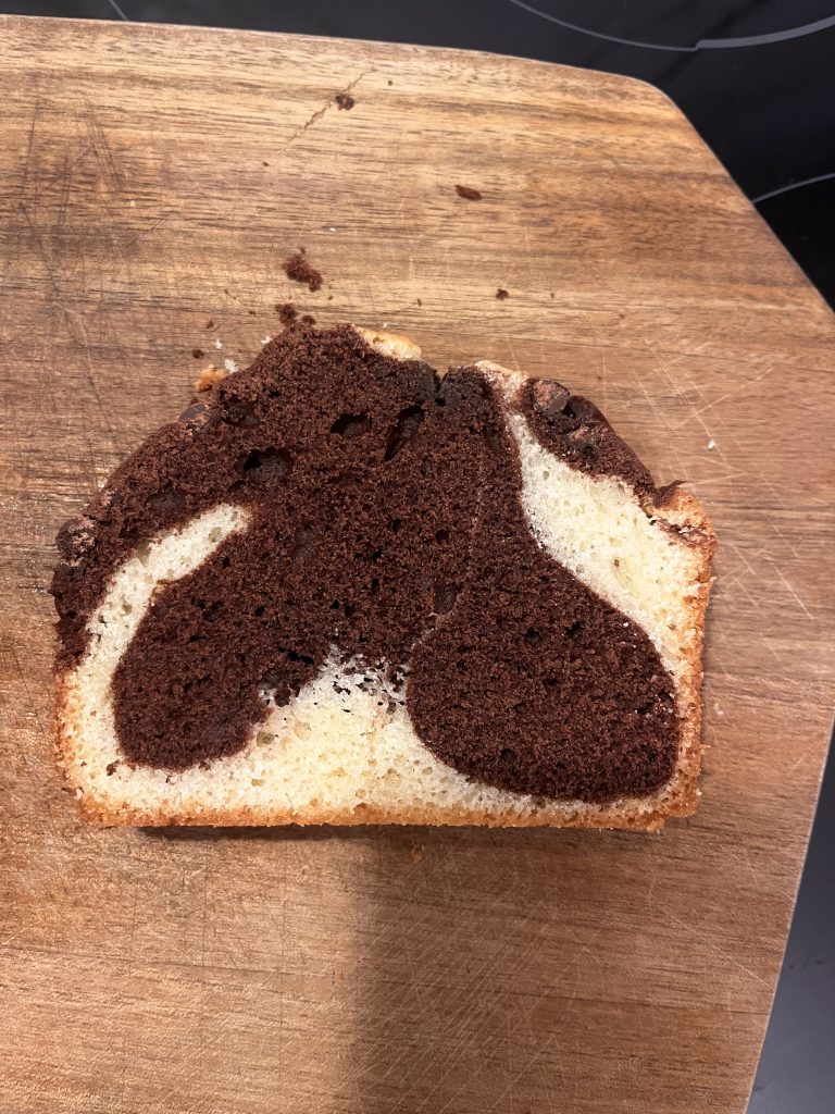 Recette marbré chocolat vanille