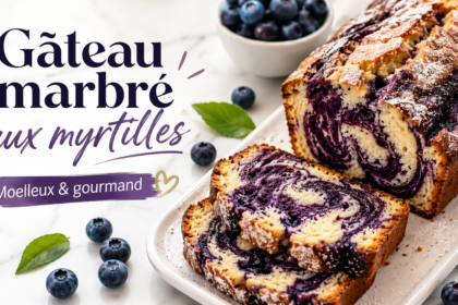 Recette marbré myrtilles