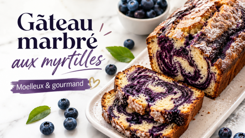 Recette marbré myrtilles