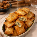 Feuilletés roquefort et fromage de chèvre au sirop d'érable