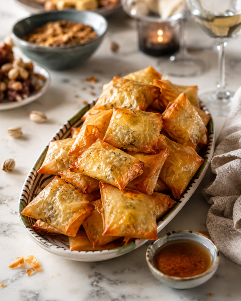 Feuilletés roquefort et fromage de chèvre