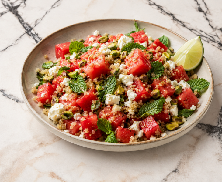 Salade pastèque feta menthe